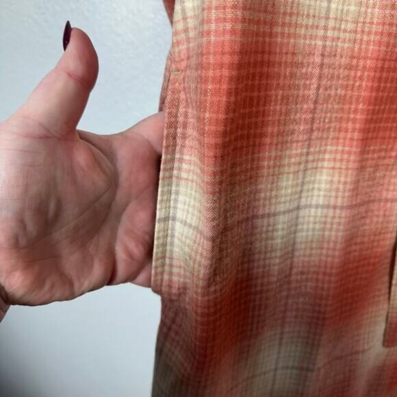 Pendleton Womens 100% Virgin Wool Plaid Overshirt Tunic Shacket Size Small - Picture 5 of 14